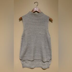 bishop + young Gray Sleeveless Turtleneck Sweater